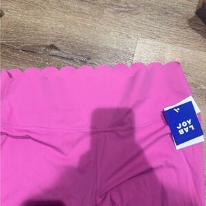 Joy Lab Pink Scalloped Hem Leggings